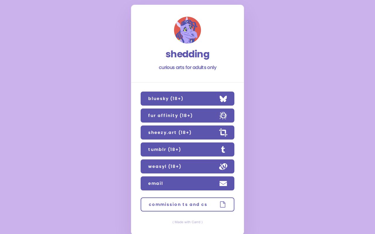 Carrd profile picture for @shedding